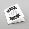 Funny hand-lettered card that lets you choose your own greeting — positivity, encouragement, affirmation, and congratulations all in one. From Em Dash Paper Co. in Winston-Salem, NC.
