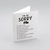 Hand lettered apology card by Em Dash Paper Co. Perfect for so many sins.